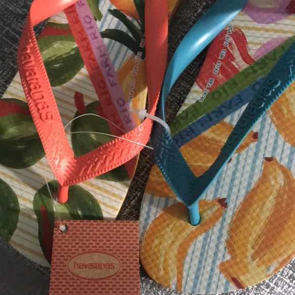 havaianas Farm Tropical Fruit/Orange Citrus Sandals NWT Size 9-10 - Picture 3 of 12